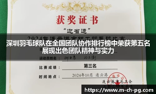 深圳羽毛球队在全国团队协作排行榜中荣获第五名展现出色团队精神与实力